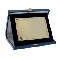 Targa ottone e astuccio cm 23x19