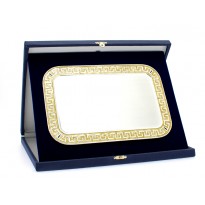 Plate silver and Box cm 31x25