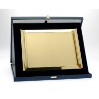 Plate brass and Box cm 31x26