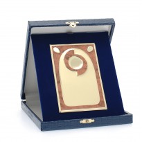 Targa e astuccio cm 16x19