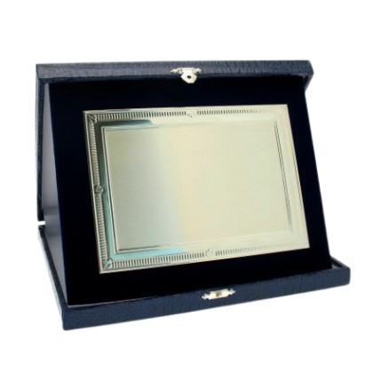 cod. P.TAS23.20 - Targa ottone con astuccio cm 23x19