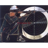cod. P.TIF03 - Cornice con Poster Tiro bersaglio 24x18