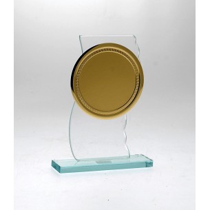 cod. P.TRC19.01 - Trofeo targa cristallo cm 19x14 - disco 11