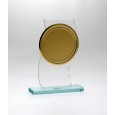 cod. P.TRC19.01 - Trofeo targa cristallo cm 19x14 - disco 11