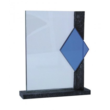 cod. P.TRC21.01 - Trofeo targa cristallo cm 21