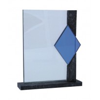 cod. P.TRC21.01 - Trofeo targa cristallo cm 21