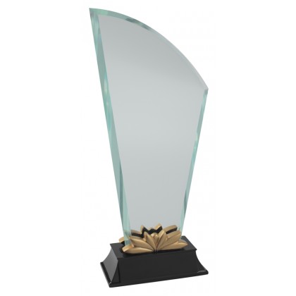 cod. P.TRC23.03 - Trofeo targa cristallo cm 23