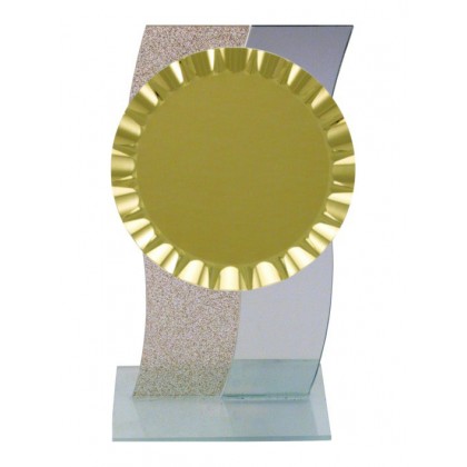 cod. P.TRC24.02 - Trofeo targa cristallo cm 24