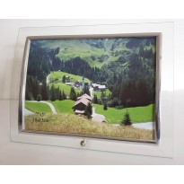 Trofeo targa cristallo cm 22x17, int. Cm 18x13