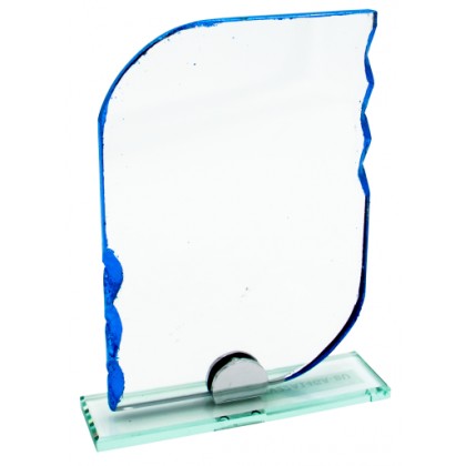 cod. P.TRC25.627F - Trofeo targa cristallo cm 22x14x0