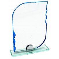 Trofeo targa cristallo cm 22x14x0,8