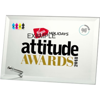 cod. P.TRC25.634A - Trofeo targa cristallo cm 17