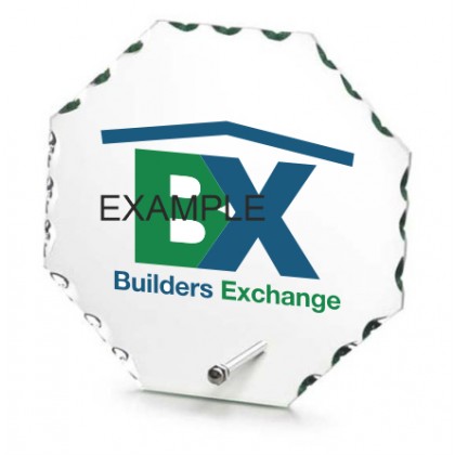 cod. P.TRC25.635A - Trofeo targa cristallo cm 14x14