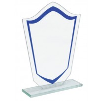 Trofeo targa cristallo cm 18,5x13,5