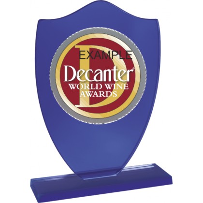 cod. P.TRC25.677 - Trofeo targa cristallo cm 17