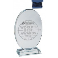 Trofeo targa cristallo cm 9x4x1