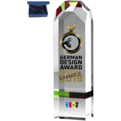 cod. P.TRC25.709 - Trofeo cristallo cm 24x7x4+box