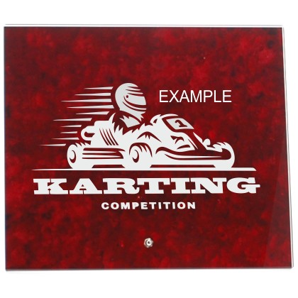 cod. P.TRC25.745 - Trofeo targa cristallo cm 25x22