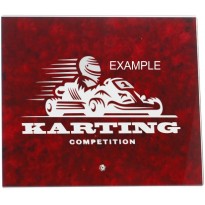 Trofeo targa cristallo cm 25x22