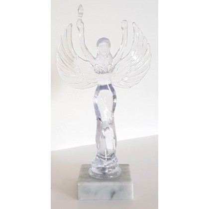 cod. P.VI10 - Trofeo Vittoria trasparente cm 21