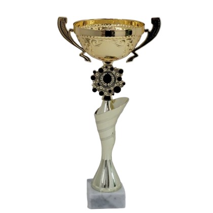 cod. P653.12 - Trofeo con manici cm 34 ø 12