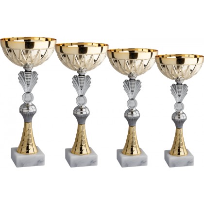 cod. 12.039G - Serie di 4 coppe cm 37-33-30-26 Made in Italy