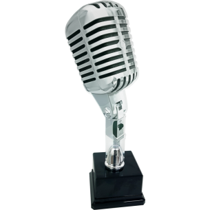 cod. 17.306B - Trofeo microfono cm 30 Made in Italy