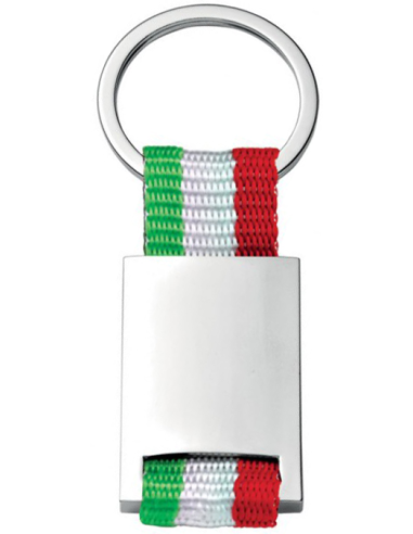 cod. 23.090A - Conf. 50 portachiavi acciaio int. 35x85 no box