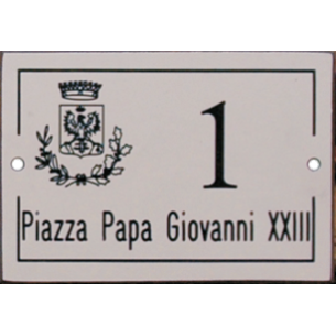 cod. 24.469 - Numero civico personalizzato Made in Italy