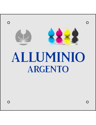 cod. 24.506 - Targa all. argento neutra a cmq min. E. 7