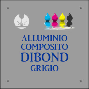 cod. 24.502.30 - Targa dibond neutra cm 30x20