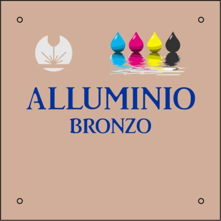 cod. 24.508.30 - Targa all. bronzo neutra cm 30x20