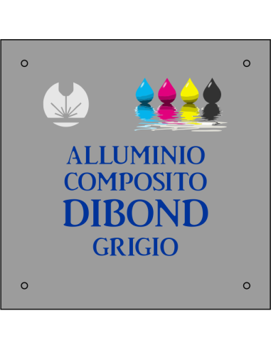 cod. 24.502.40 - Targa dibond neutra cm 40x30