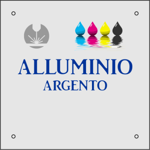cod. 24.506.40 - Targa all. argento neutra cm 40x30