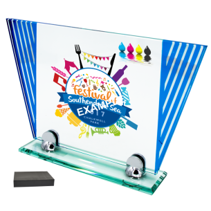 cod. 25.627C - Trofeo cristallo cm 38x23x0