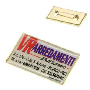 cod. 26.545N - Conf. 50 distintivi neutro mm 33x20