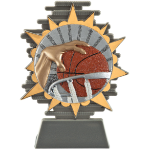 cod. P.BASK25.800.10 - Trofeo basket pallacanestro cm 14