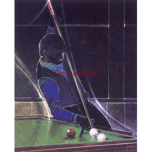 cod. P.BI10 - Cornice con Poster Biliardo 24x18