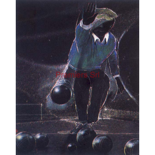 cod. P.BO15 - Cornice con Poster Bocce 24x18