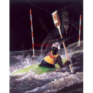 cod. P.CANOA01 - Cornice con Poster Canoa 24x18