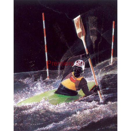 cod. P.CANOA01 - Cornice con Poster Canoa 24x18