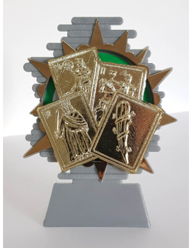 cod. P.CAR04 - Trofeo carte Francesi cm 14