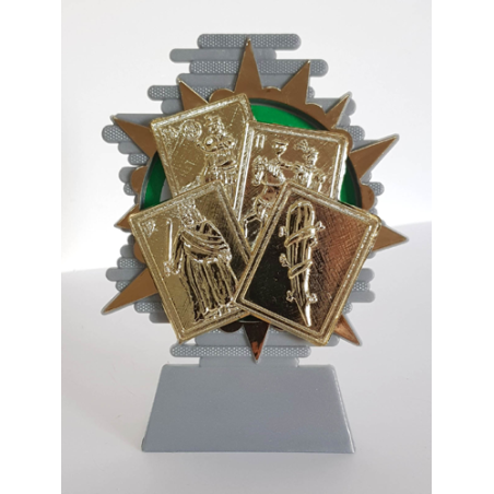 cod. P.CAR04 - Trofeo carte Francesi cm 14