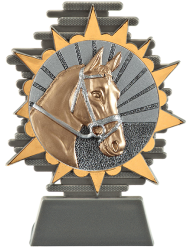 cod. P.CAV25.800.12 - Trofeo cavallo ippica cm 14