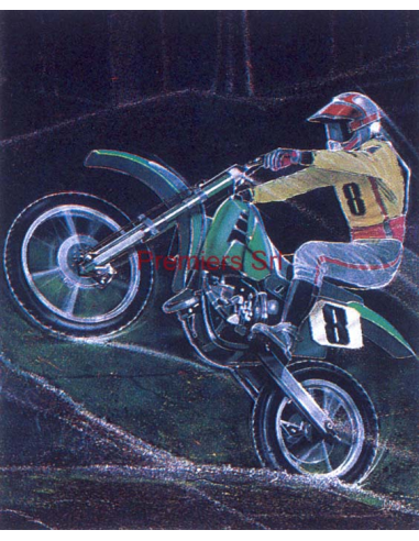 cod. P.MOTC07 - Cornice con Poster Motocross 24x18
