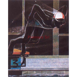 cod. P.NU03 - Cornice con Poster Nuoto 24x18
