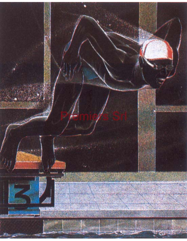 cod. P.NU03 - Cornice con Poster Nuoto 24x18