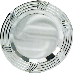 cod. P.PIAQ22.095 - Piatto argentato cm 29