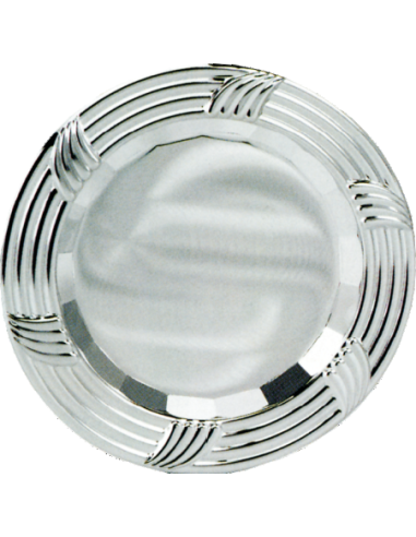cod. P.PIAQ22.095 - Piatto argentato cm 29