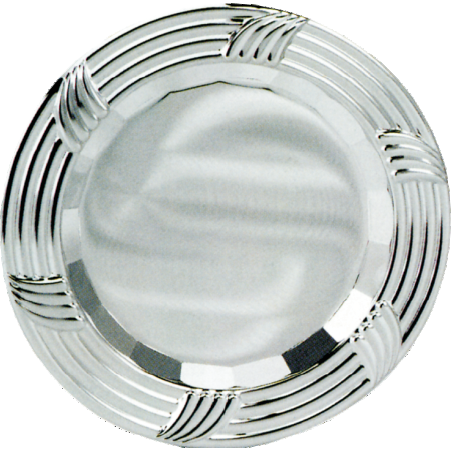 cod. P.PIAQ22.097 - Piatto argentato cm 18